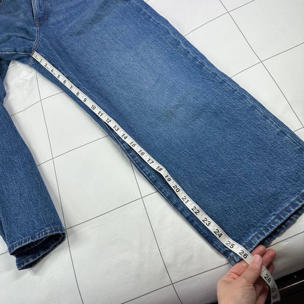 Madewell Jeans Women 30 Blue Perfect Vintage Wide Leg Crop Cresslow Wash Stretch - Picture 12 of 16